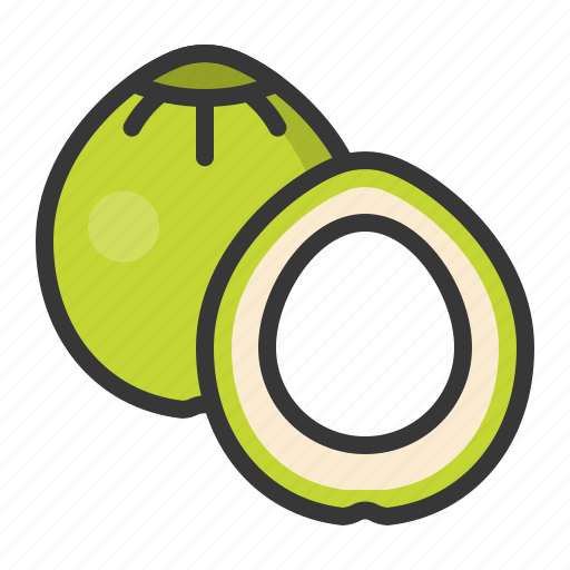Coconut, fruits, half, food, fruit, healthy, half coconut icon - Download on Iconfinder