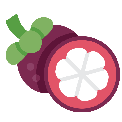 Mangosteen, purple, fruit, whole, halve, cross, section icon - Download on Iconfinder