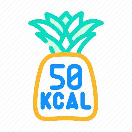 Calories, pineapple, fruit, slice, cut, food icon - Download on Iconfinder