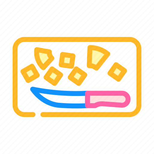 Cut, knife, pineapple, fruit, slice, food icon - Download on Iconfinder