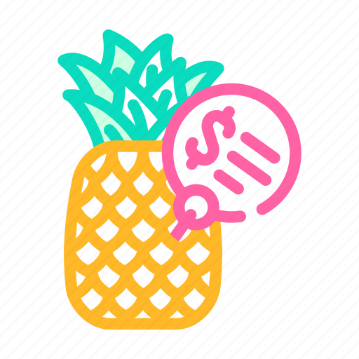Natural, product, pineapple, fruit, slice, cut icon - Download on Iconfinder