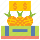 pineapple, fruit, shop, market, fresh