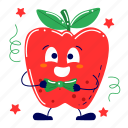 apple fruit, fruit, vegetarian, food, fresh, farming, organic, healthy, cute sticker