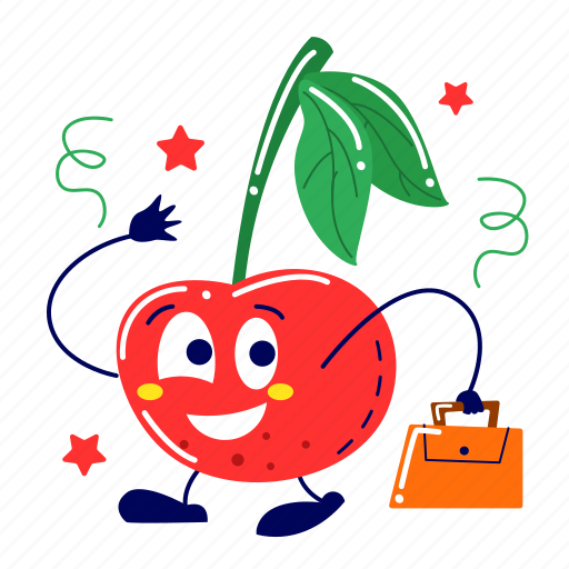 Cherry, fruit, vegetarian, food, fresh, farming, organic sticker - Download on Iconfinder