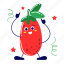 goji berry, fruit, vegetarian, food, fresh, farming, organic, healthy, cute sticker 
