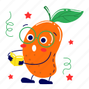 mango, fruit, vegetarian, food, fresh, farming, organic, healthy, cute sticker