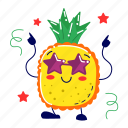 pineapple, fruit, vegetarian, food, fresh, farming, organic, healthy, cute sticker