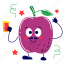 plum, fruit, vegetarian, food, fresh, farming, organic, healthy, cute sticker 