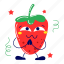 strawberry, fruit, vegetarian, food, fresh, farming, organic, healthy, cute sticker 