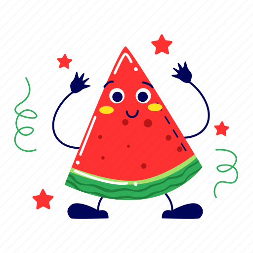 Watermelon, fruit, vegetarian, food, fresh, farming, organic sticker - Download on Iconfinder