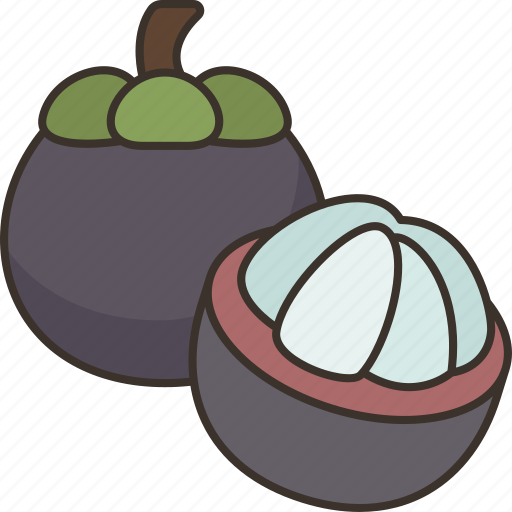 Mangosteen, fruit, juicy, sweet, tropical icon - Download on Iconfinder
