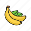 banana, food, fruits, natural, organic 