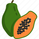 papaya, fruit, food, healthy, fruits