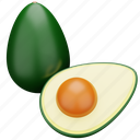 avocado, fruit, food, healthy, slice 