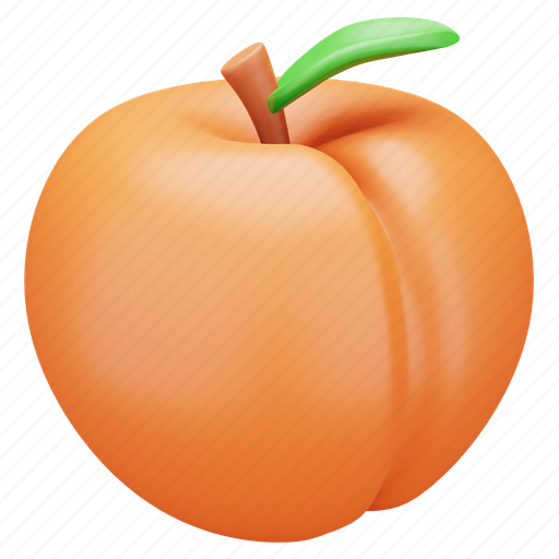 Apricot, fruit, food, healthy, peach 3D illustration - Download on Iconfinder