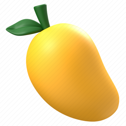 Mango, fruit, fresh, healthy, vitamin, food, fresh fruit 3D illustration - Download on Iconfinder