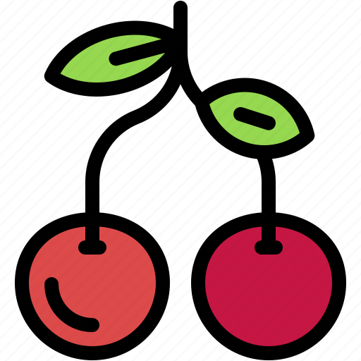 Cherry, fruit, food, organic, healthy, vegetarian icon - Download on Iconfinder