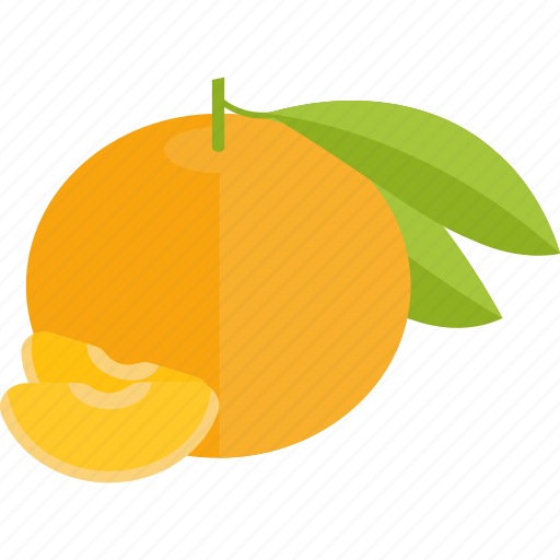 Food, fruits, lobule, mandarin, sheet icon - Download on Iconfinder