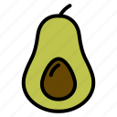 avocado, fruits, half, vegetable