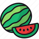 watermelon, fruit, food, healthy, slice