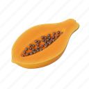 papaya, fruit, food, tropical 