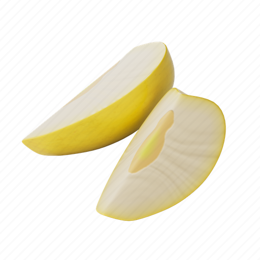 Apple, yellow apple, fruit, food 3D illustration - Download on Iconfinder