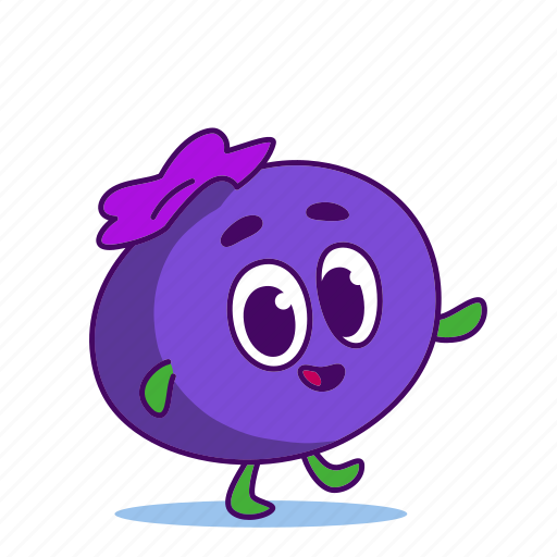 Berry, blueberries, blueberry, character, food icon - Download on Iconfinder