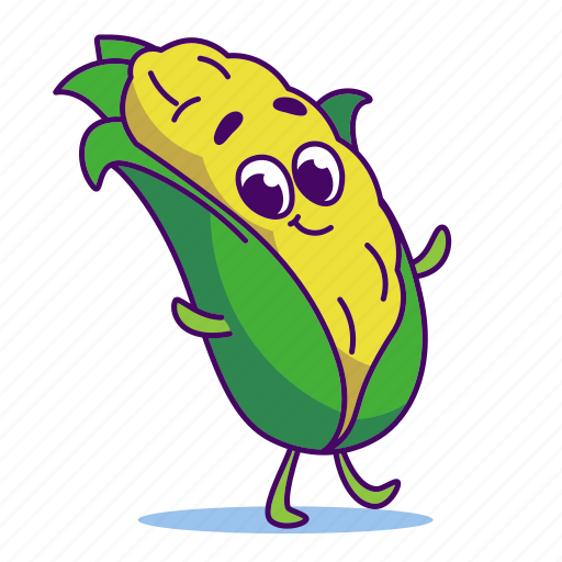 Character, corn, food, maize, vegetable icon - Download on Iconfinder