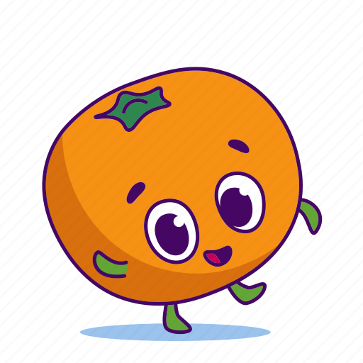 Character, citrus, fruit, mandarin icon - Download on Iconfinder