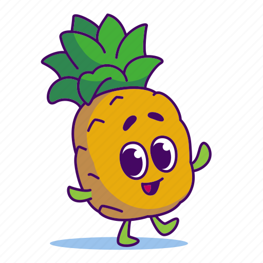 Character, food, fruit, pineapple icon - Download on Iconfinder