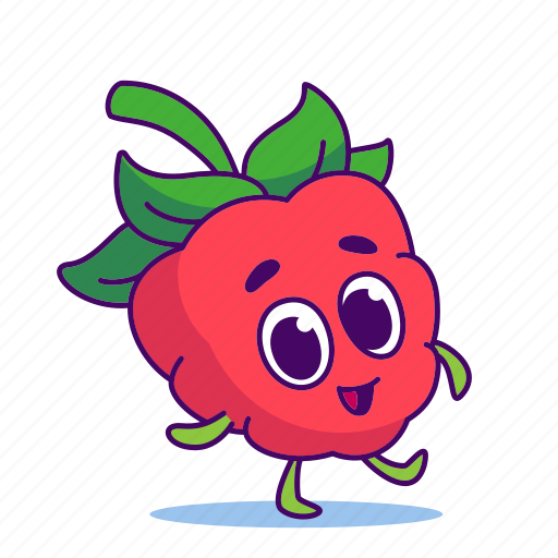 Berry, character, food, raspberries, raspberry icon - Download on Iconfinder
