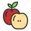 apple, crop, slice, with, agriculture, fruit 