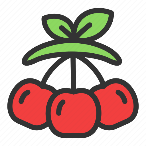 Cherry, crop, dessert, food, fruit, three icon - Download on Iconfinder