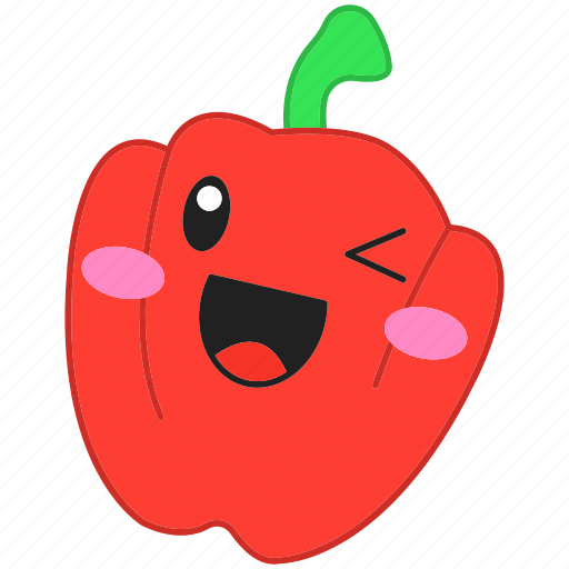 Vegetable, cute, bell pepper, kawaii, bell pepper icon icon - Download on Iconfinder