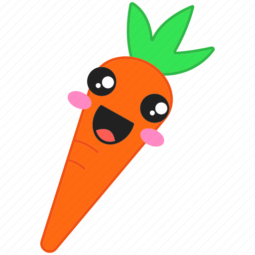 Vegetable, carrot icon, carrot, cute, kawaii icon - Download on Iconfinder
