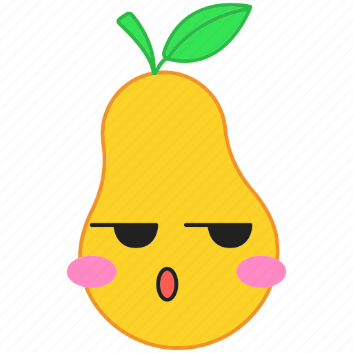 Cute, pear, pear icon, fruit, kawaii icon - Download on Iconfinder