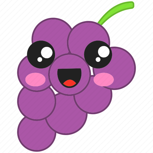 Berry, cute, kawaii, grapes, grapes icon icon - Download on Iconfinder