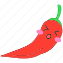 chilli pepper, chilli pepper icon, kawaii, vegetable