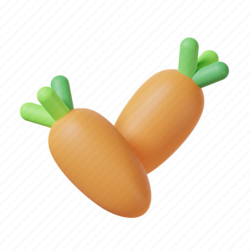 Carrot, fresh, vegan, food, vegetable, gastronomy, eat 3D illustration - Download on Iconfinder