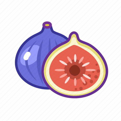 Figs, cut, fruit, sweet, natural, fresh, food icon - Download on Iconfinder