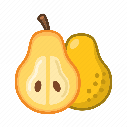 Pear, cut, fruit, sweet, natural, fresh, food icon - Download on Iconfinder