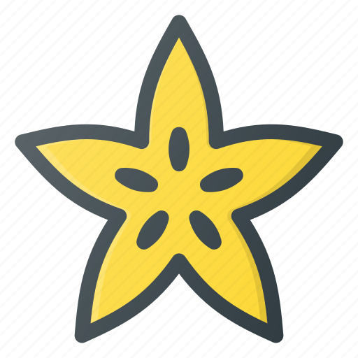 Carambola, food, friut, health, healthy, star, starfiut icon - Download on Iconfinder
