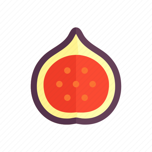Colour, fig, food, fruit, health, purple icon - Download on Iconfinder