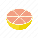 citrus, fruit, grapefruit, half, pink, tropical, food
