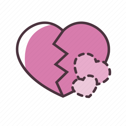 Valentine, love, broken heart icon - Download on Iconfinder