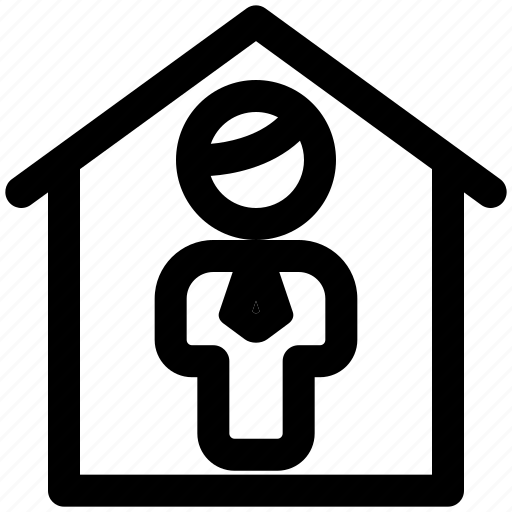 Home, single man, house, architecture icon - Download on Iconfinder