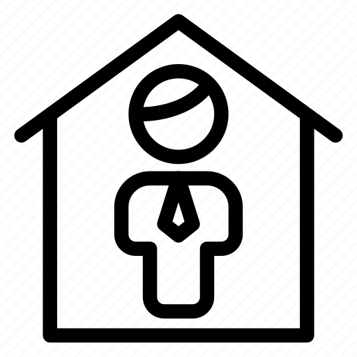 Home, single man, house, interior icon - Download on Iconfinder