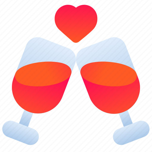 Wine, champagne, celebration, valentine, romantic, drink, heart icon - Download on Iconfinder