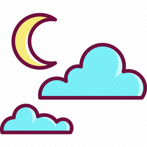 Climate, cloud, moon, night, sky, weather icon - Download on Iconfinder