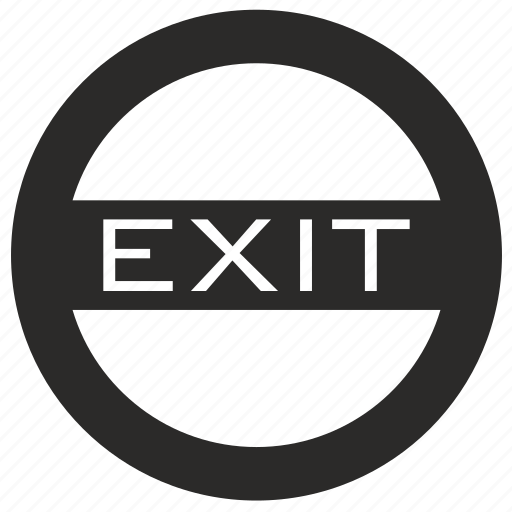 Exit, round, sign icon - Download on Iconfinder